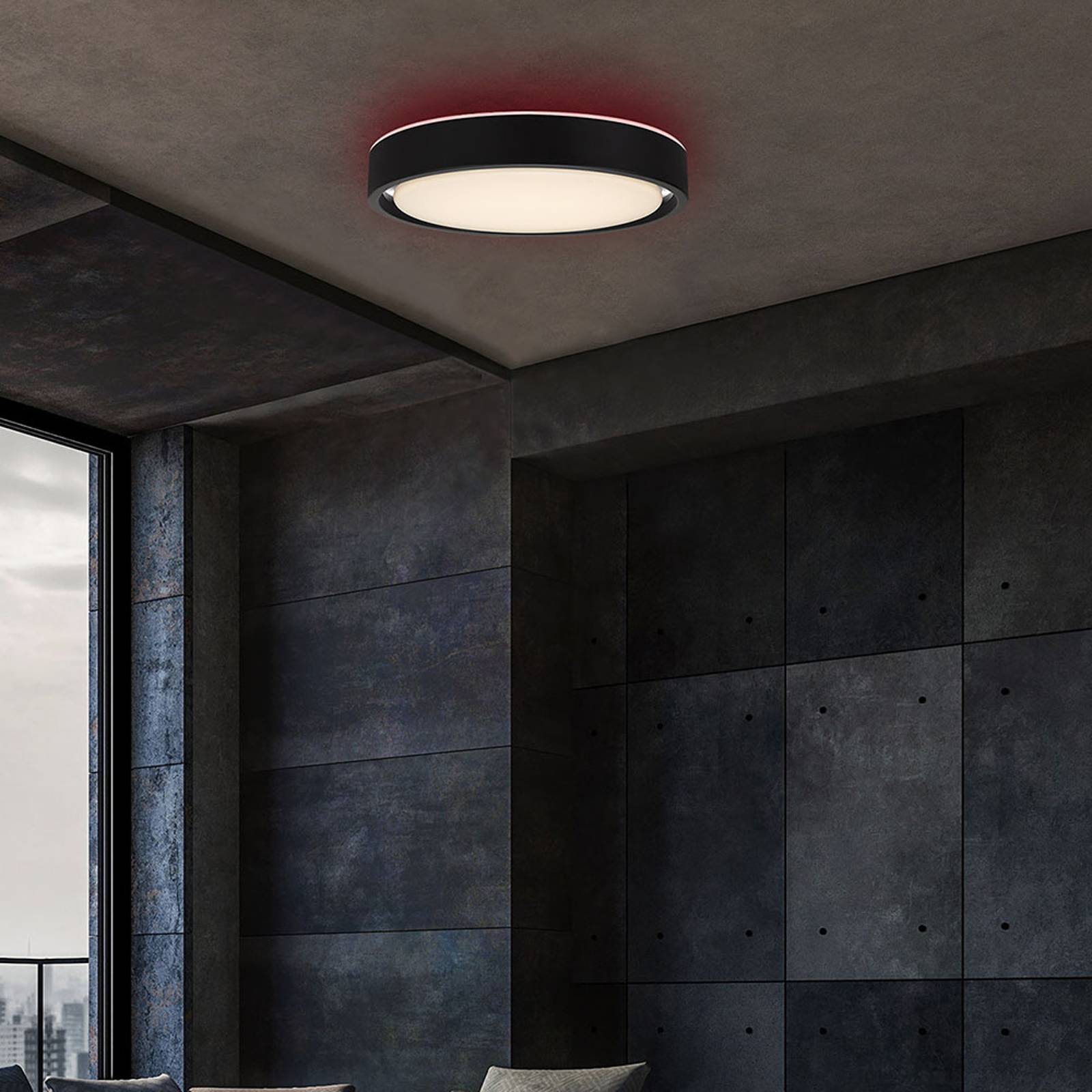 LED-kattovalo Talena M RGB CCT, tunnistin, musta