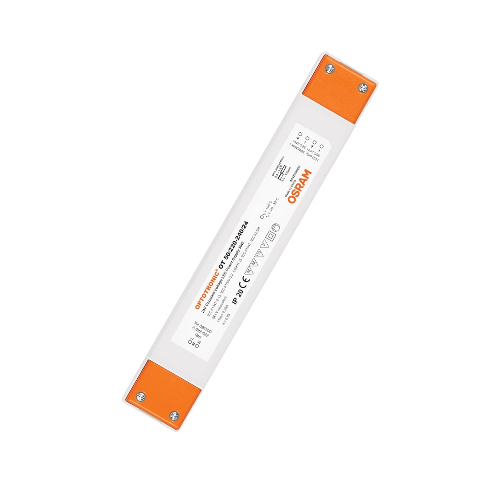 LED-ajuri 24 V vakiojännite 50W Optotronic IP20