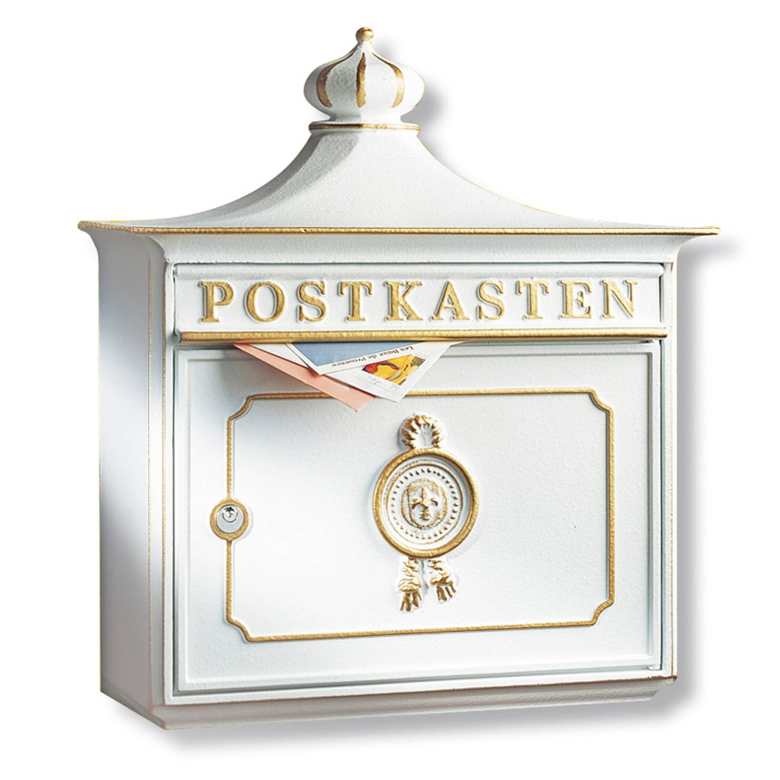 Bordeaux - alumiinivalupostilaatikko, valkoinen