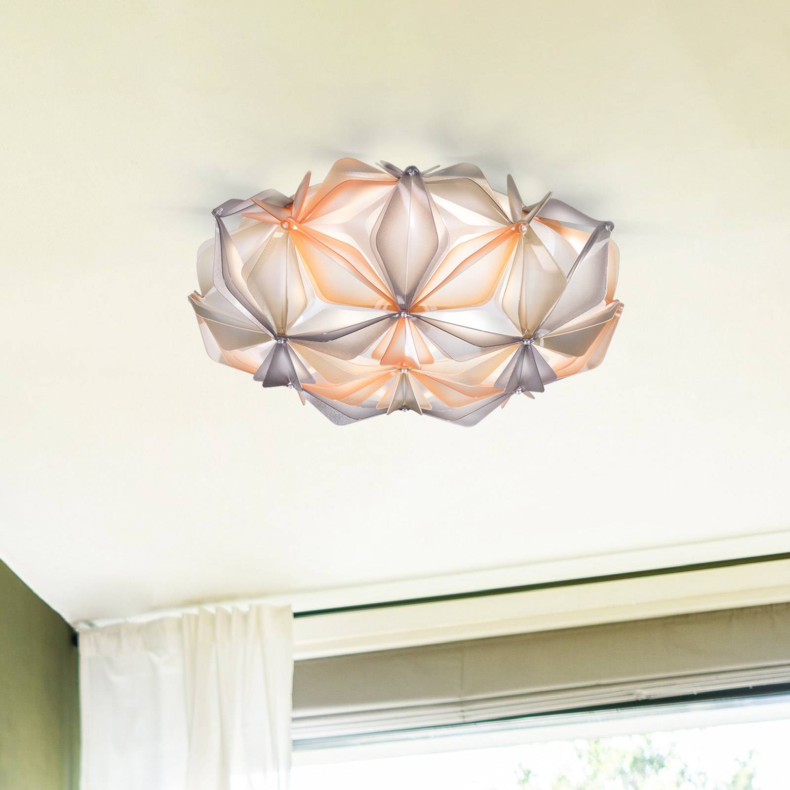 Slamp La Vie -kattovalaisin, amber, käsintehty