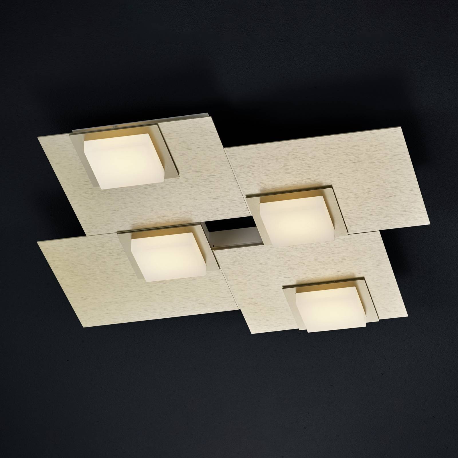 BANKAMP New Quadro kattovalaisin 4-lamp. samppanja