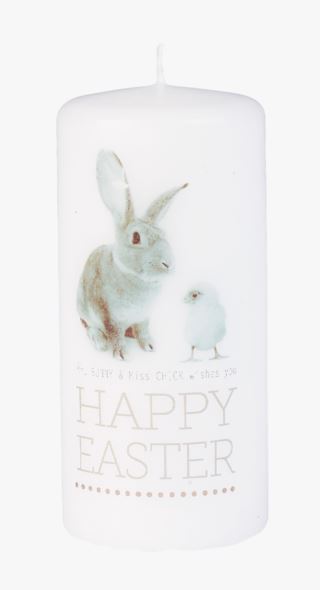Happy easter pöytäkynttilä valkoinen