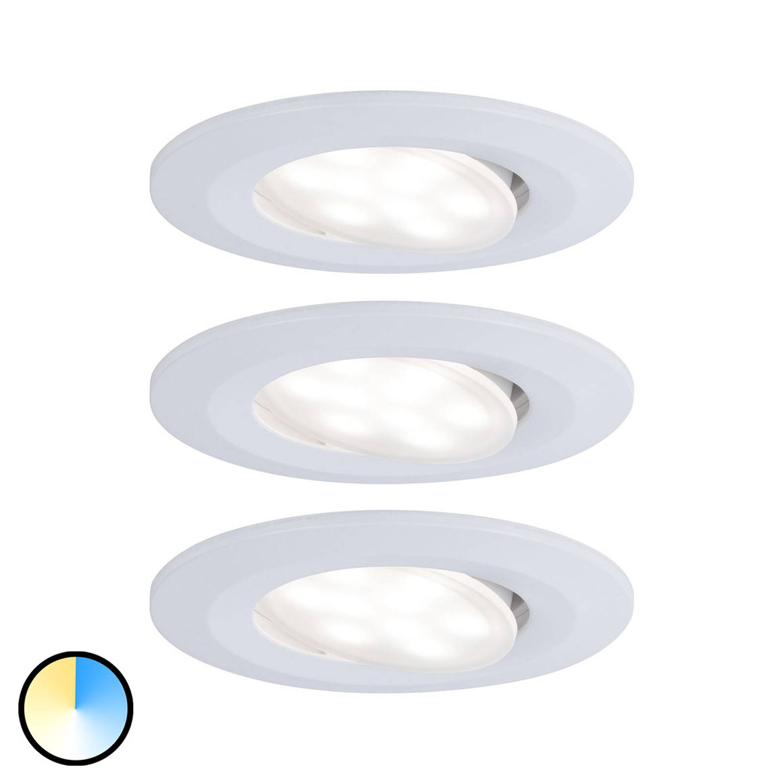 Paulmann LED-kohdevalo Calla värin vaihto 3 kpl
