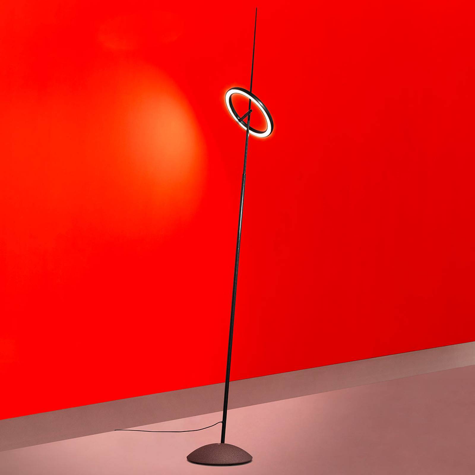 Ingo Maurer Ringelpiez LED-lattiaval. rengas musta
