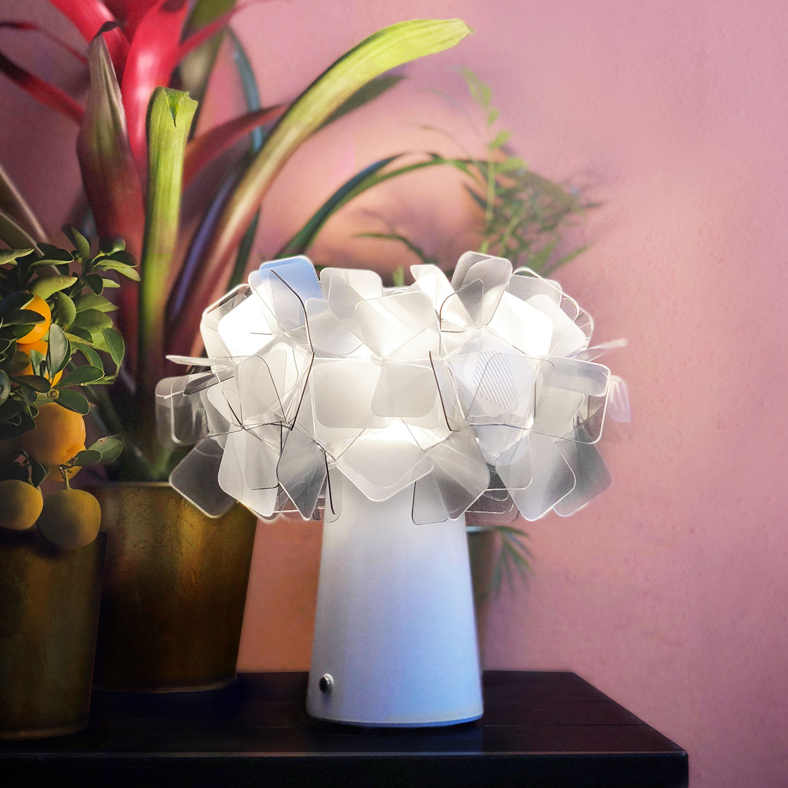 Slamp Clizia LED -pöytävalaisin, akku, fumé