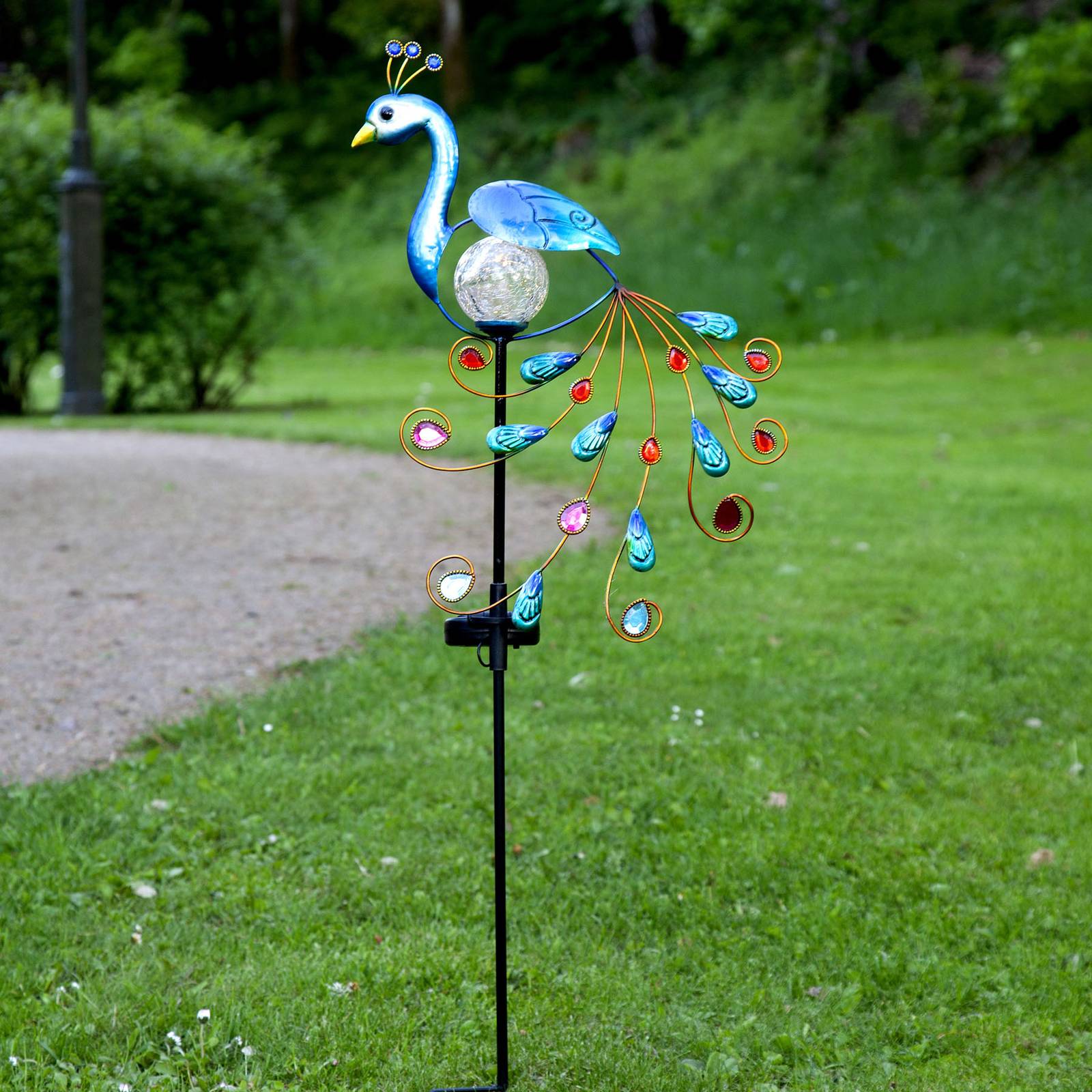 Aurinkokäyttöinen Peacock-LED-koristevalaisin