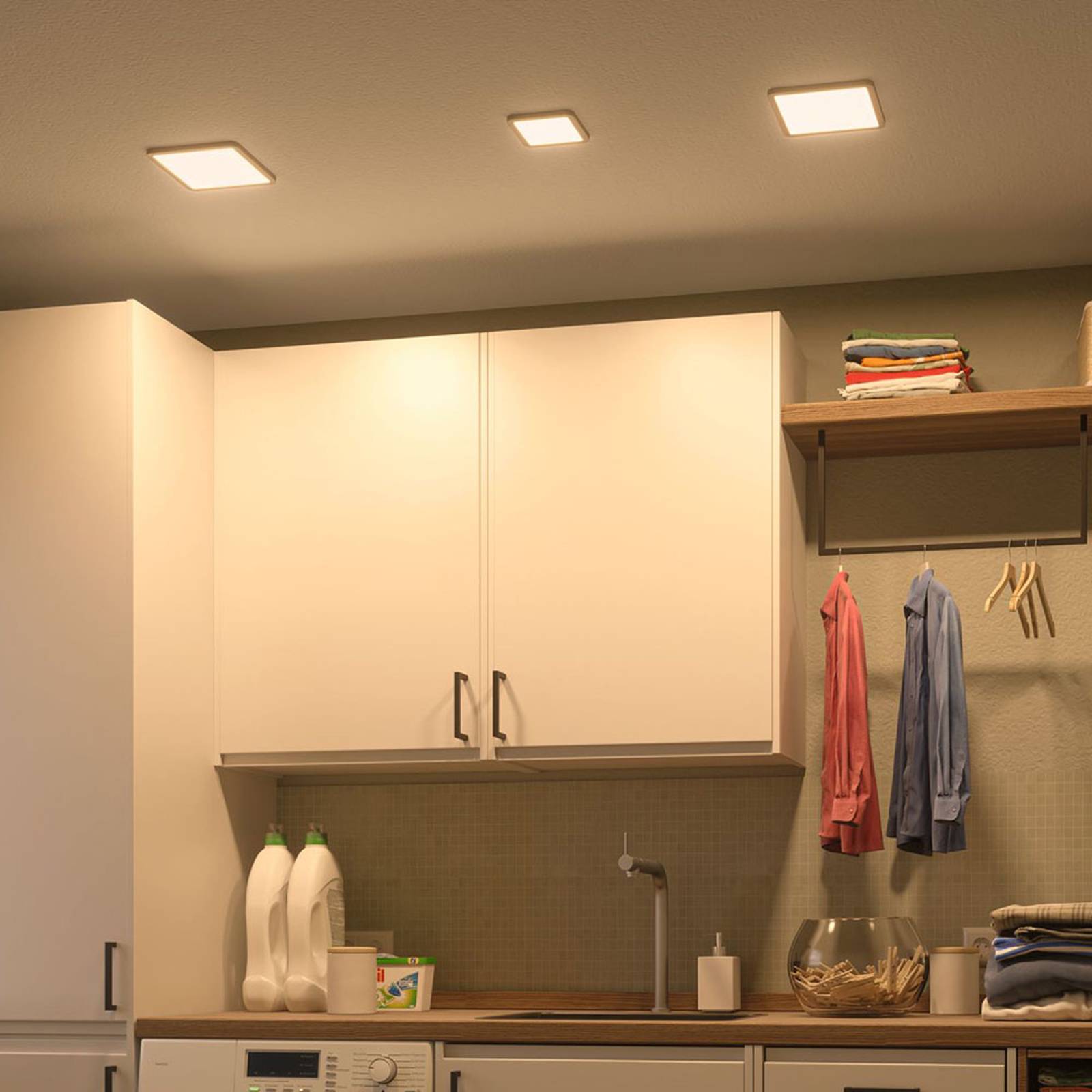 Paulmann-LED-paneeli Areo 4000K kulmikas 17,5 cm