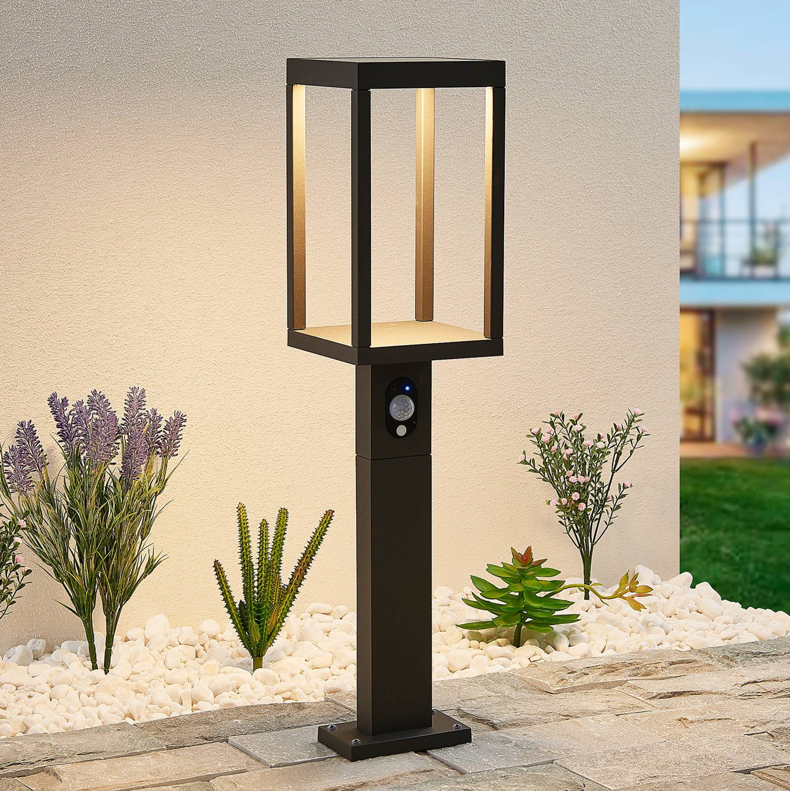Lucande Qimka -LED-pollarivalaisin, sensori