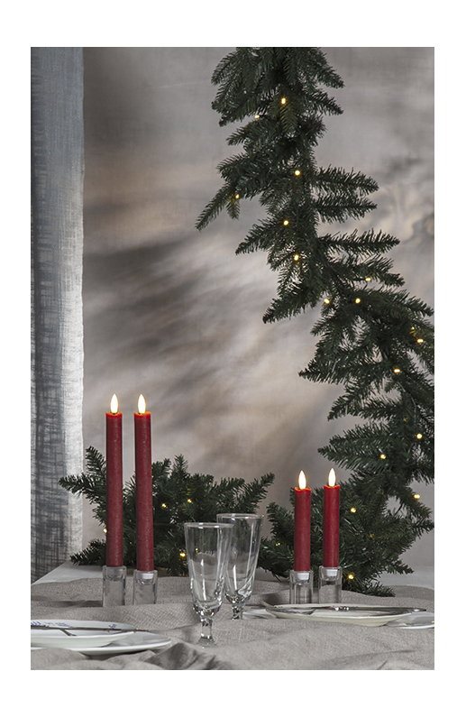 LED-antiikkikynttilä, lyhyt Flamme 2 kpl/pakkaus