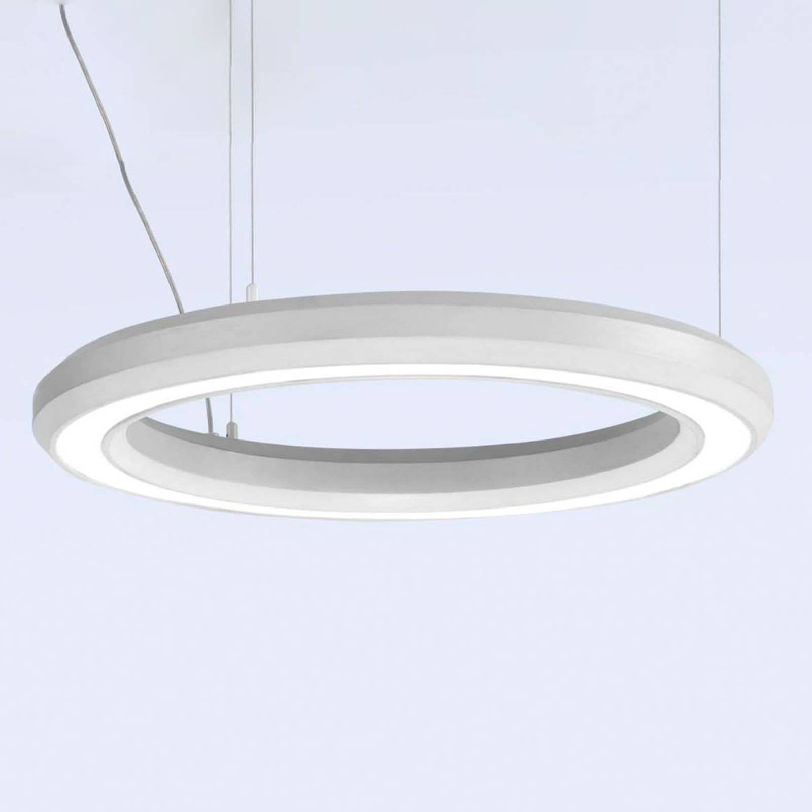 LED-riippuvalaisin Materica ala, Ø 60 cm valkoinen