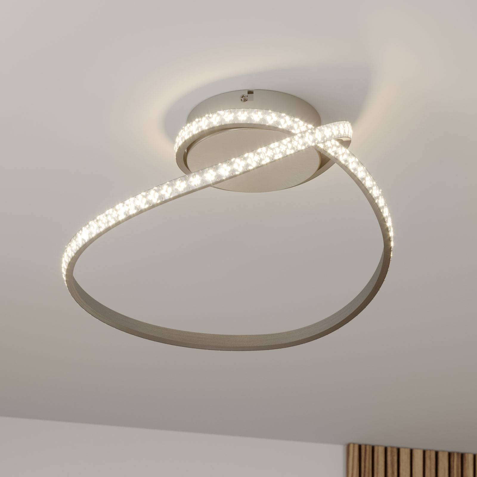 Lindby Criostal -LED-kattovalo, RGB-värinvaihto