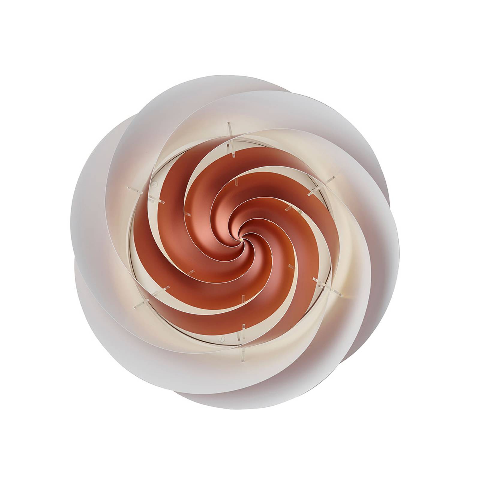 LE KLINT Swirl Medium -seinälamppu kuparinvärinen