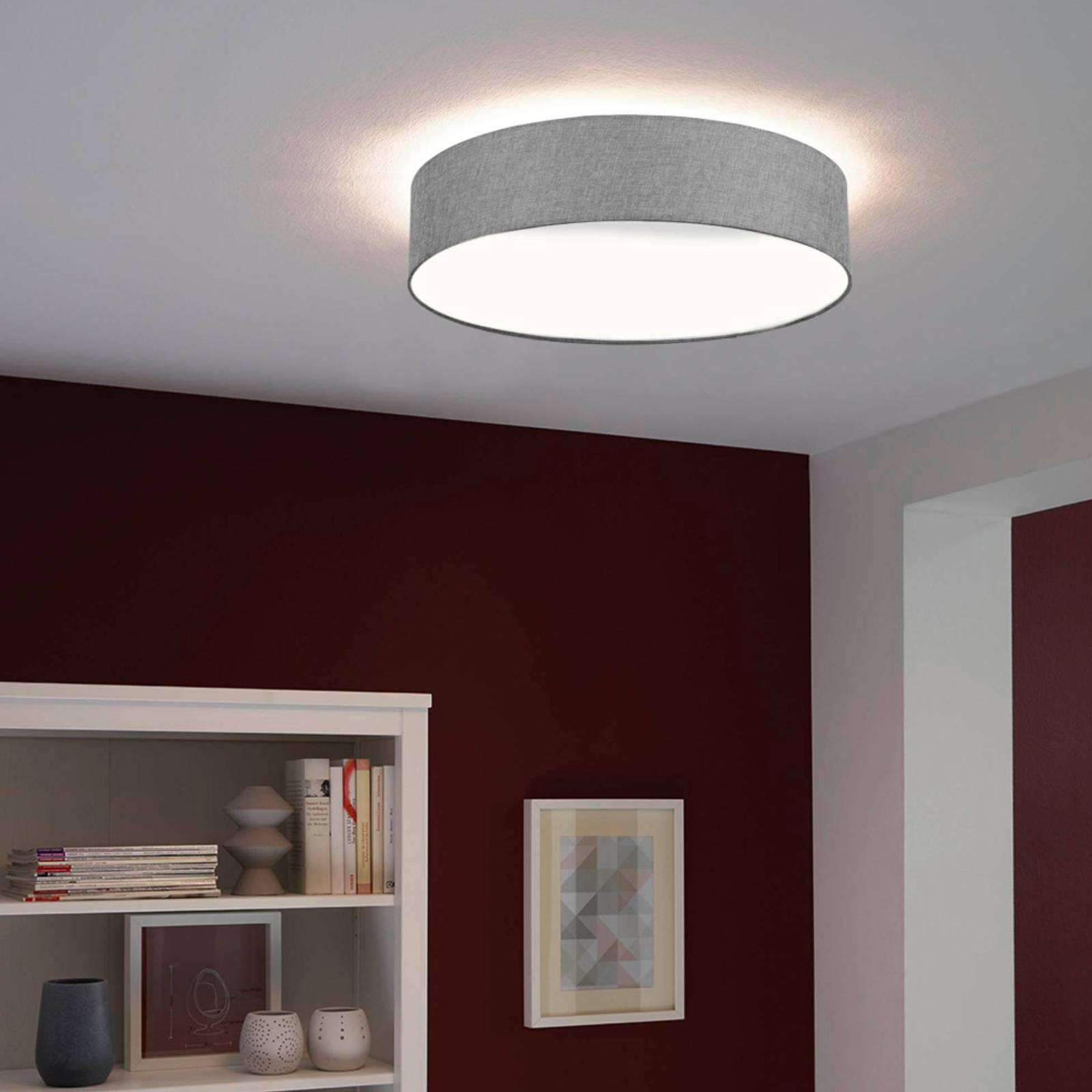 EGLO connect Ramao-C-LED-kattovalaisin harmaa 57cm