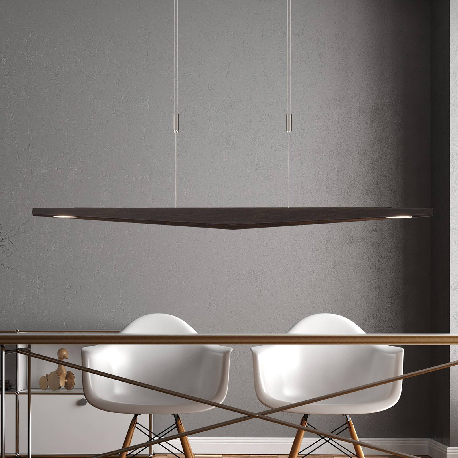 Lucande Dila -LED-riippuvalo siirtomaatammi 148 cm
