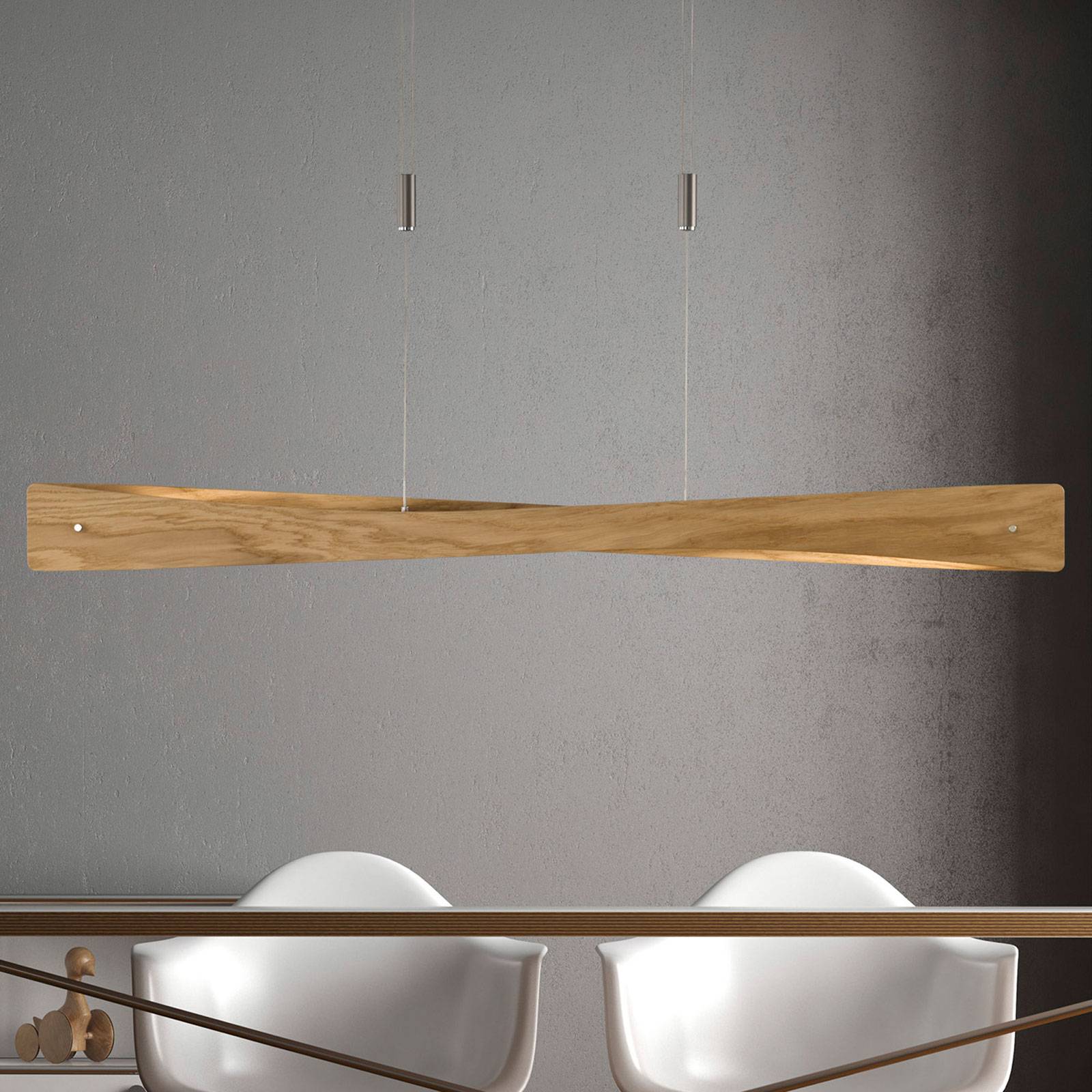 Lucande Lian LED-riippuvalaisin, tammi