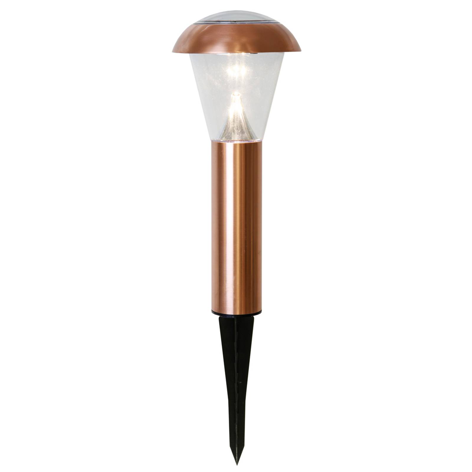 LED-aurinkokennovalaisin Sarina, kupari 36 cm