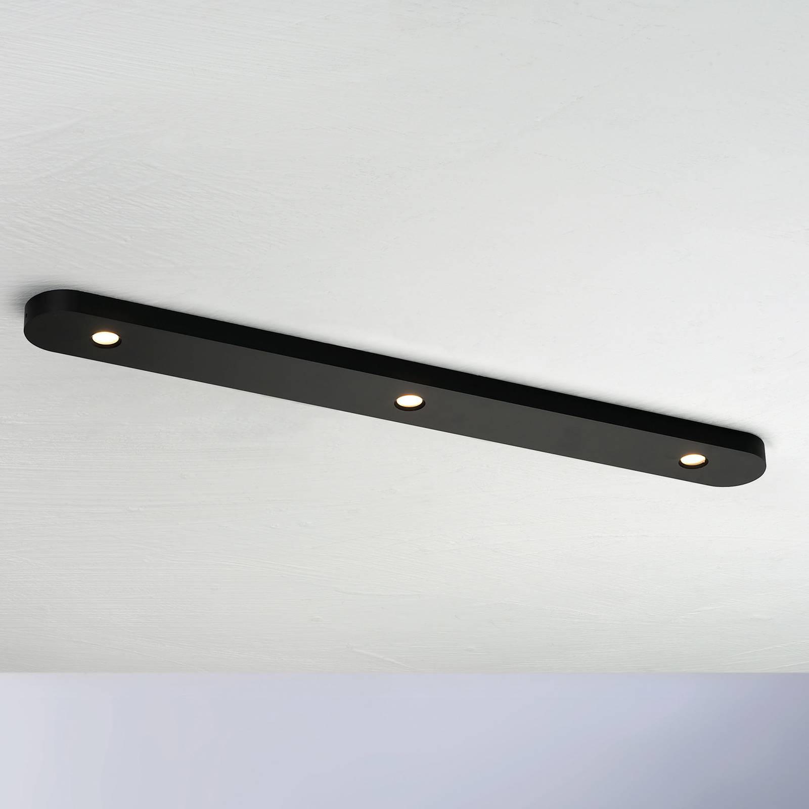 Bopp Close LED-kattovalaisin, 3-lamppuinen, musta