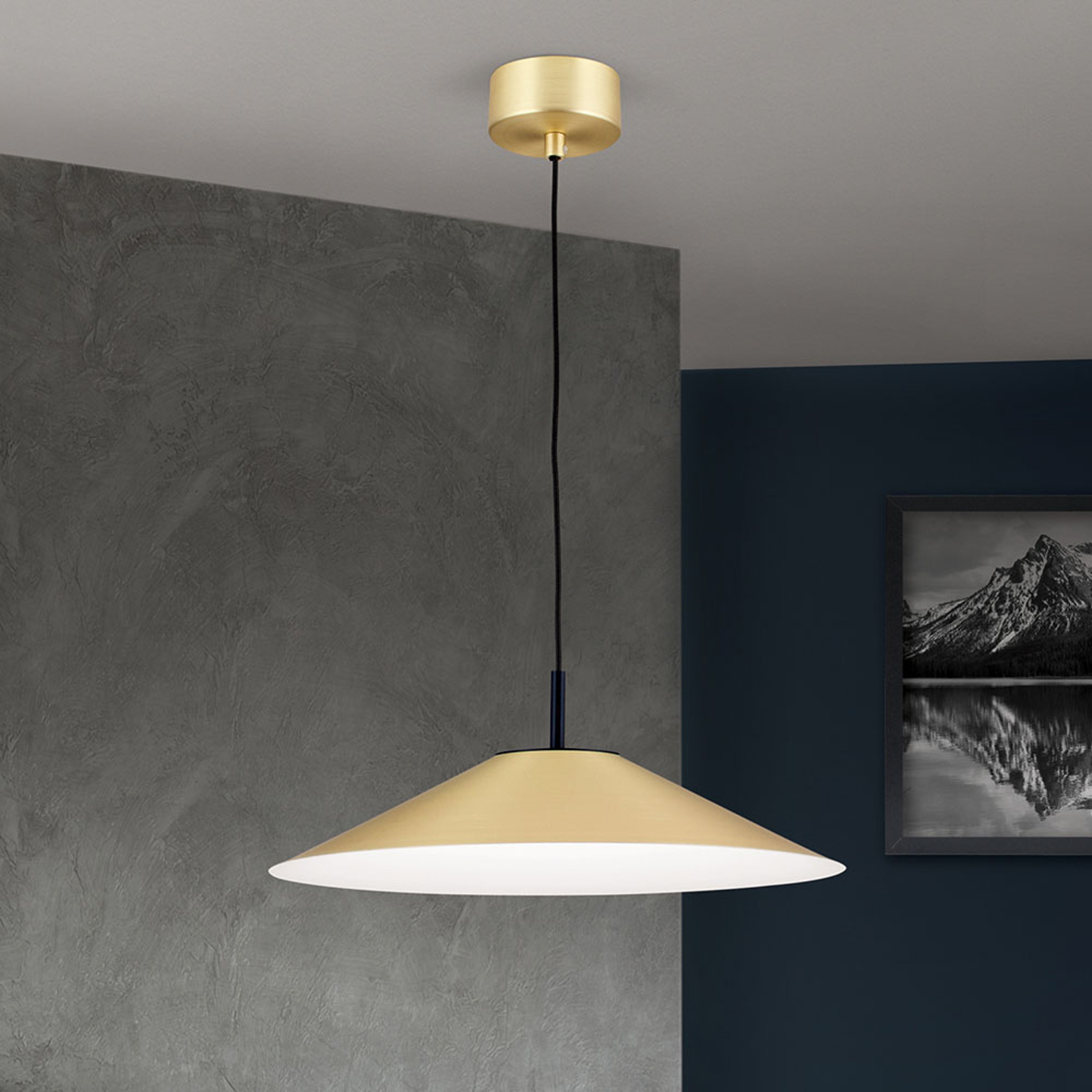 LED-riippuvalaisin Gourmet, mattamessinkivarjostin