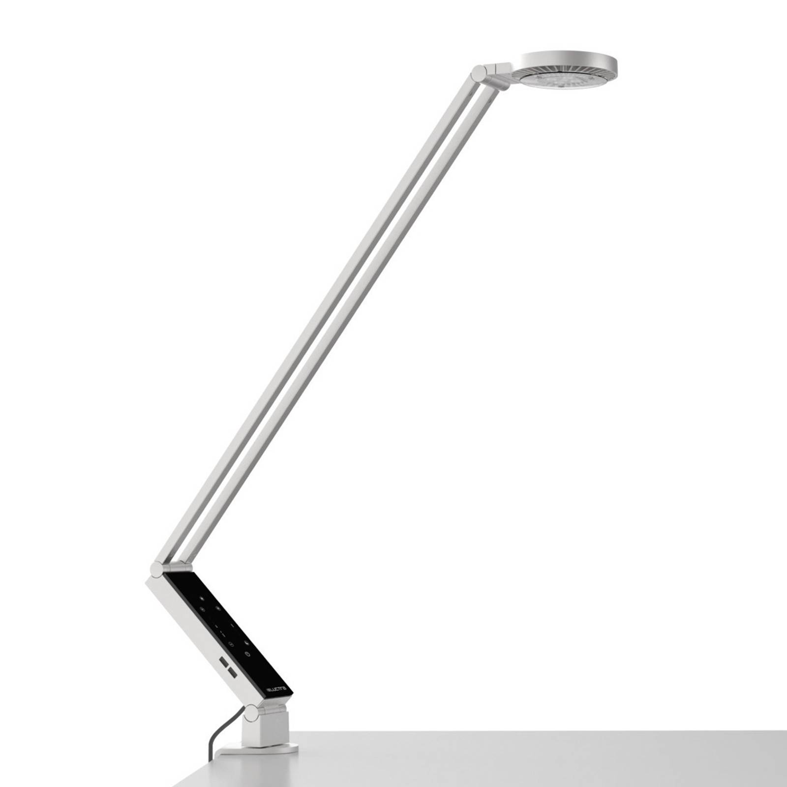 Luctra TableProRadial pöytävalo, klipsi, alumiini