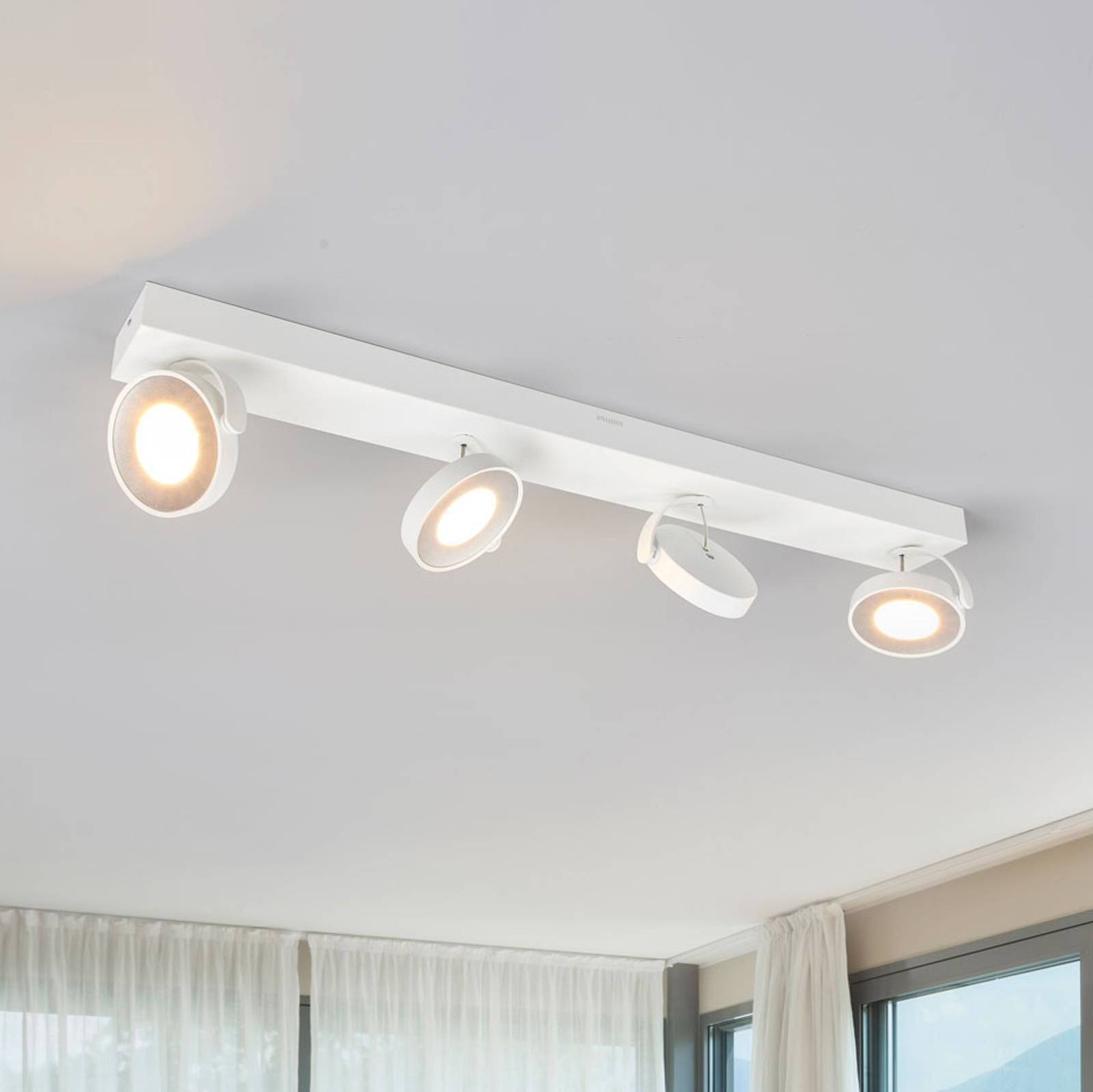 Valkoinen LED-kattokohdevalo Clockwork