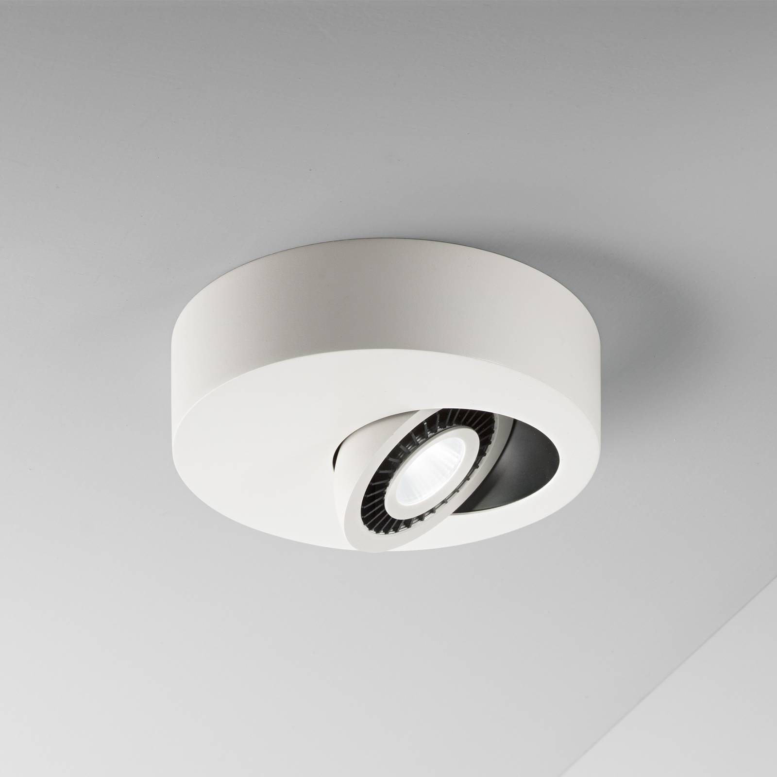 Egger Geo-LED-kattovalaisin LED-spotilla valkoinen