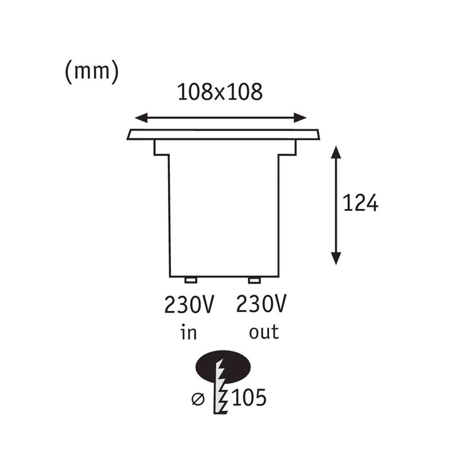 Paulmann 93993 -LED-uppovalo, kulmikas