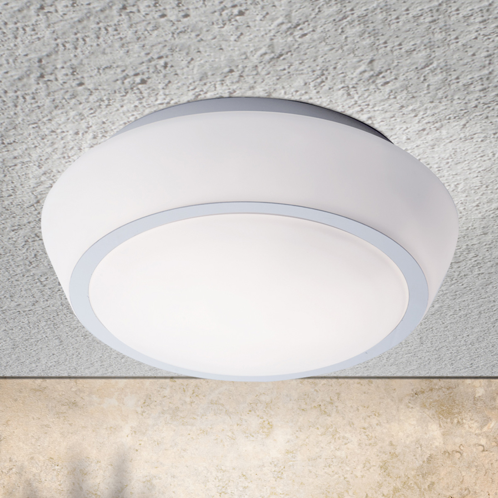 Lasinen kattovalaisin Pia, IP44, 30 cm