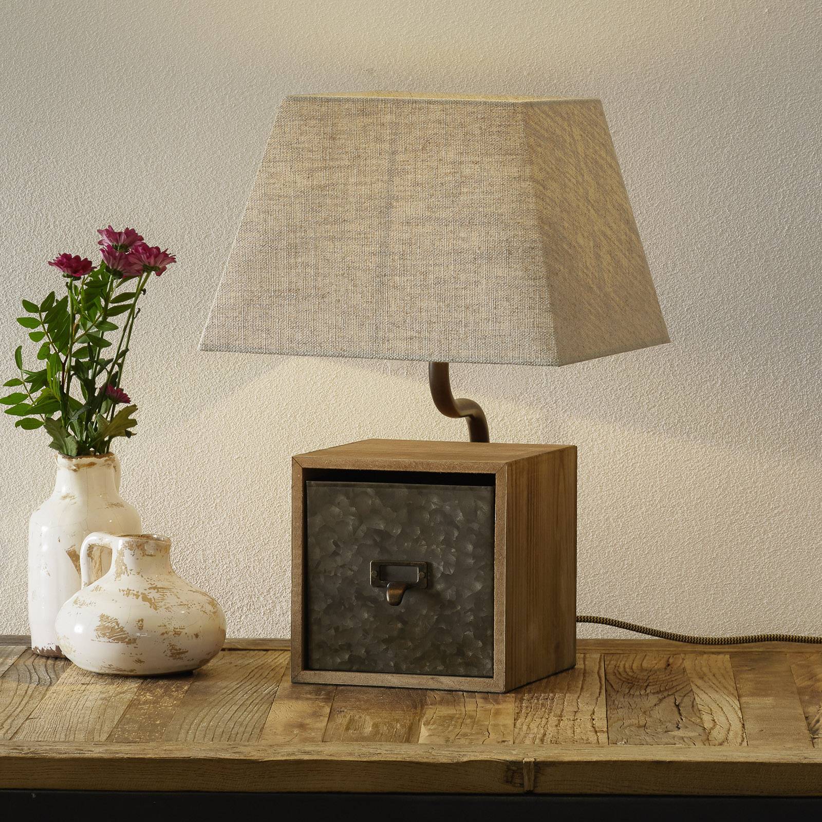 Pöytävalaisin Cassetto laatikolla, korkeus 46 cm
