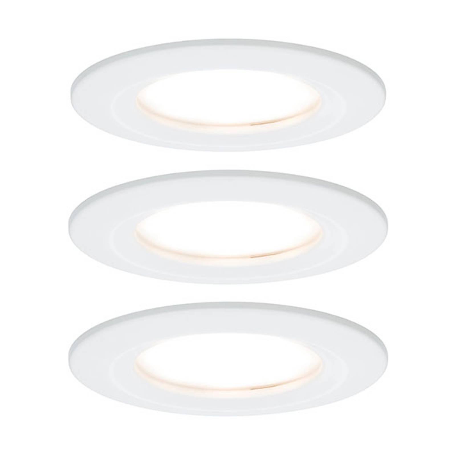 Paulmann Nova -LED-uppovalaisin 3 kpl valkoinen