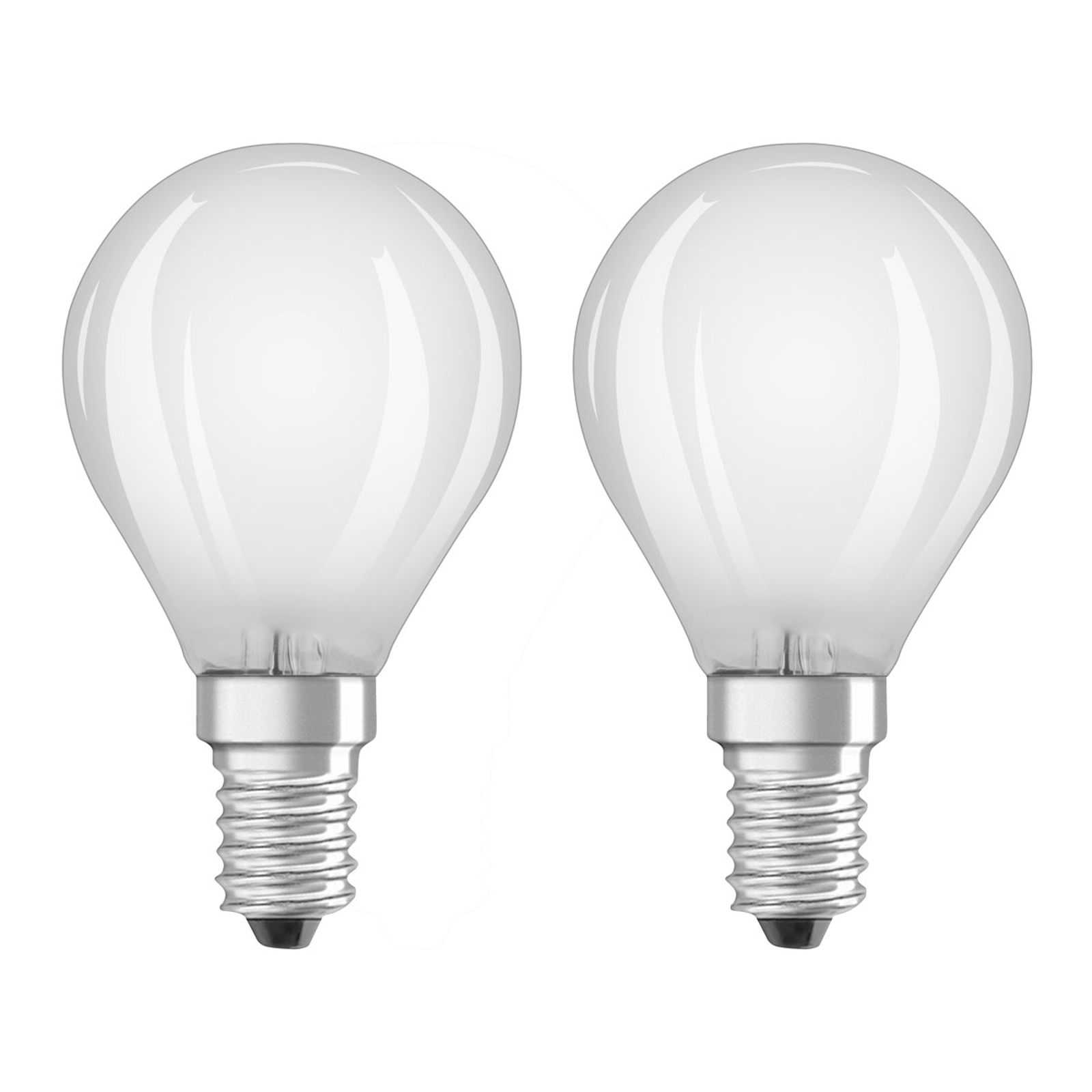 OSRAM-LED-golfpallolamppu E14 4W 2 kpl/pakkaus