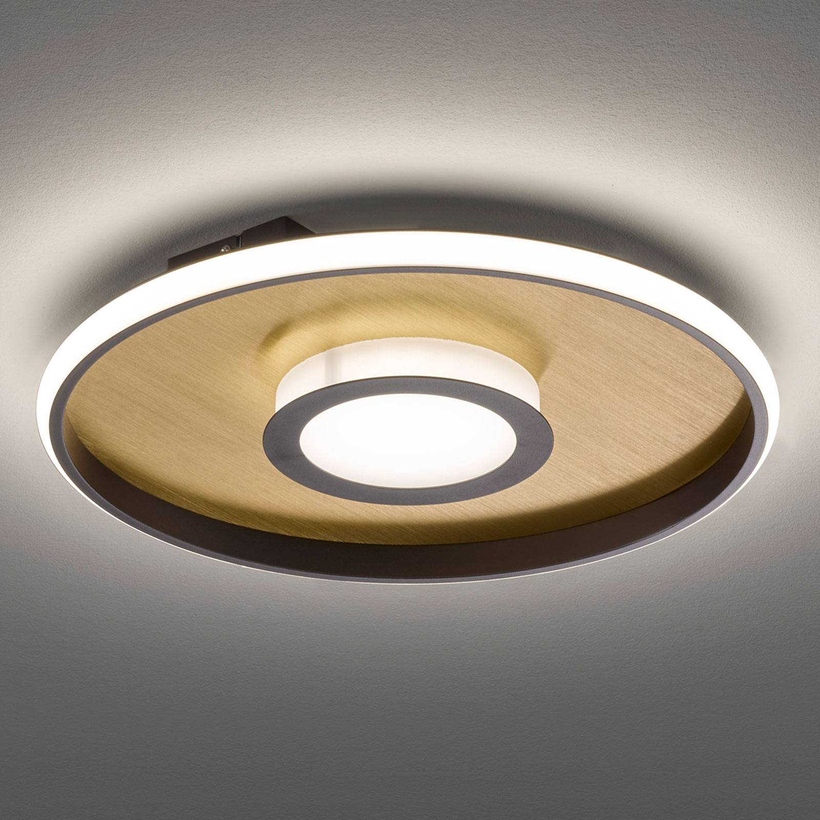 LED-kattovalaisin Zoe, pyöreä, kulta-ruoste, 60 cm