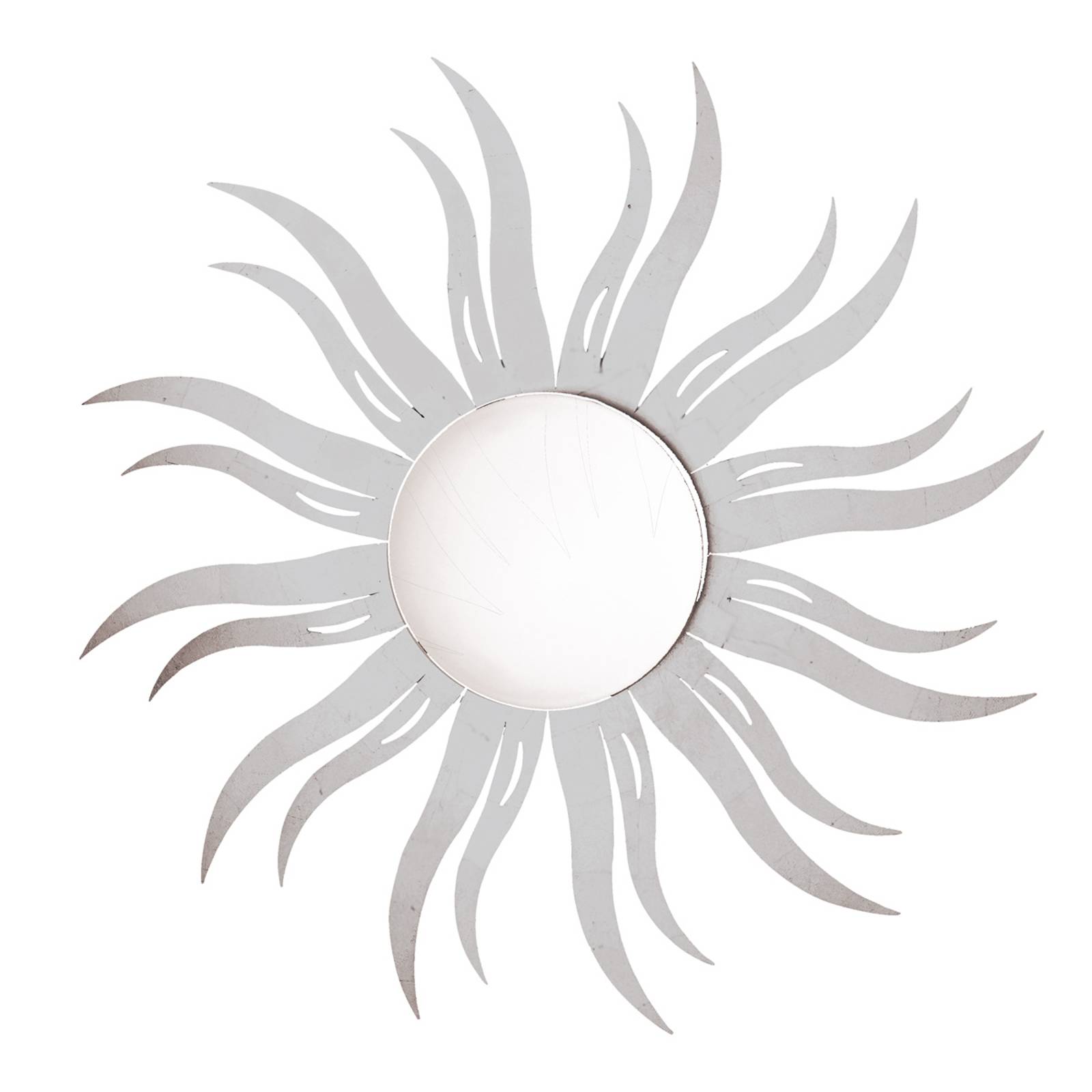 Auringonmuotoinen seinävalo Inka LED, lehtihopea