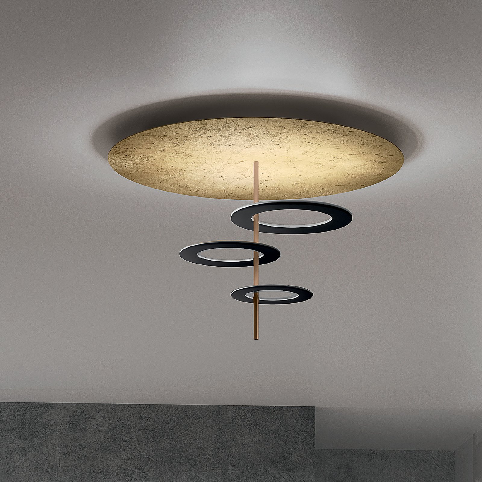 ICONE-LED-kattovalaisin Hula Hoop P3 - 3 levyllä
