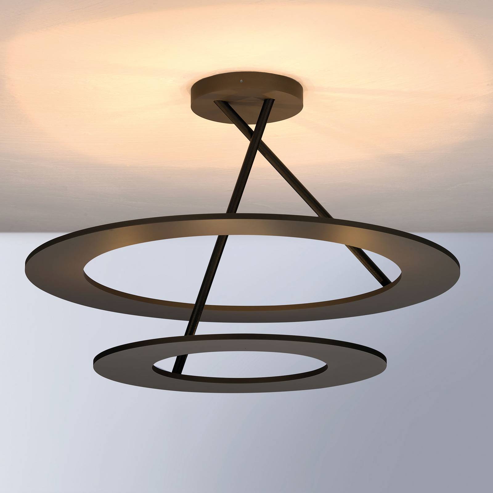 Bopp Stella LED-kattolamppu 2 rengasta pronssi