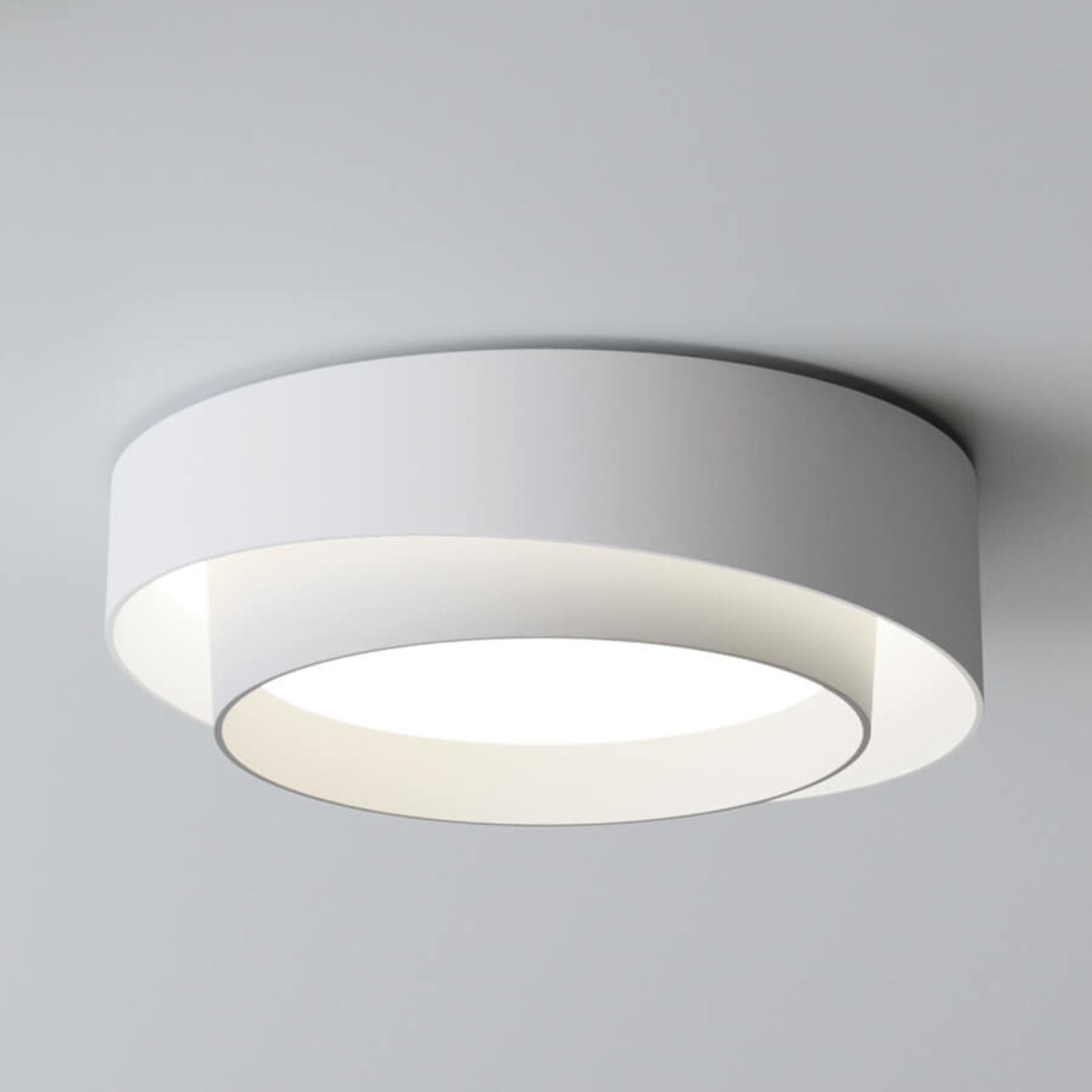 Valkoinen LED-design-kattovalaisin Centric