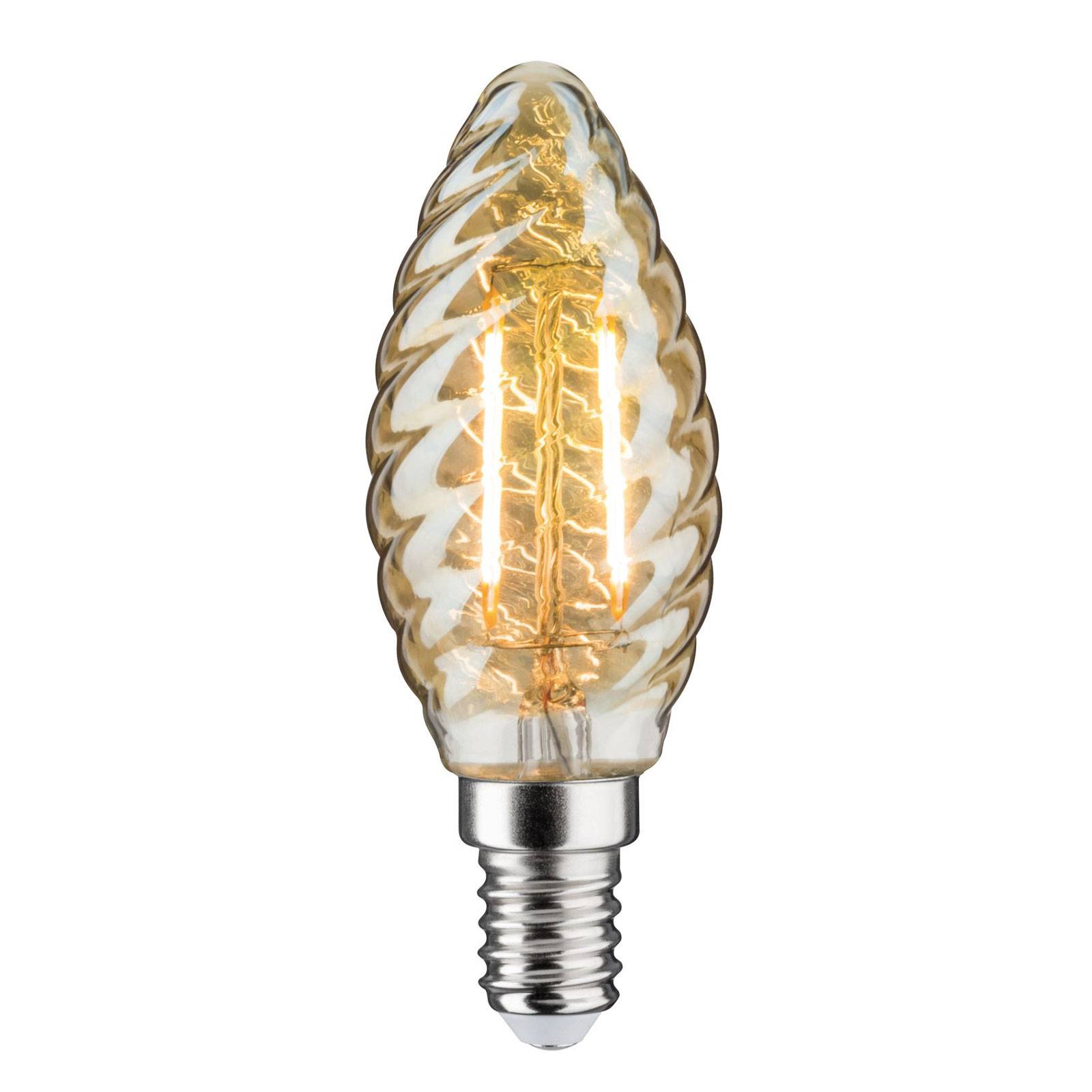 LED-kynttilälamppu E14 2,6W 2 500 K, kulta, käänt.