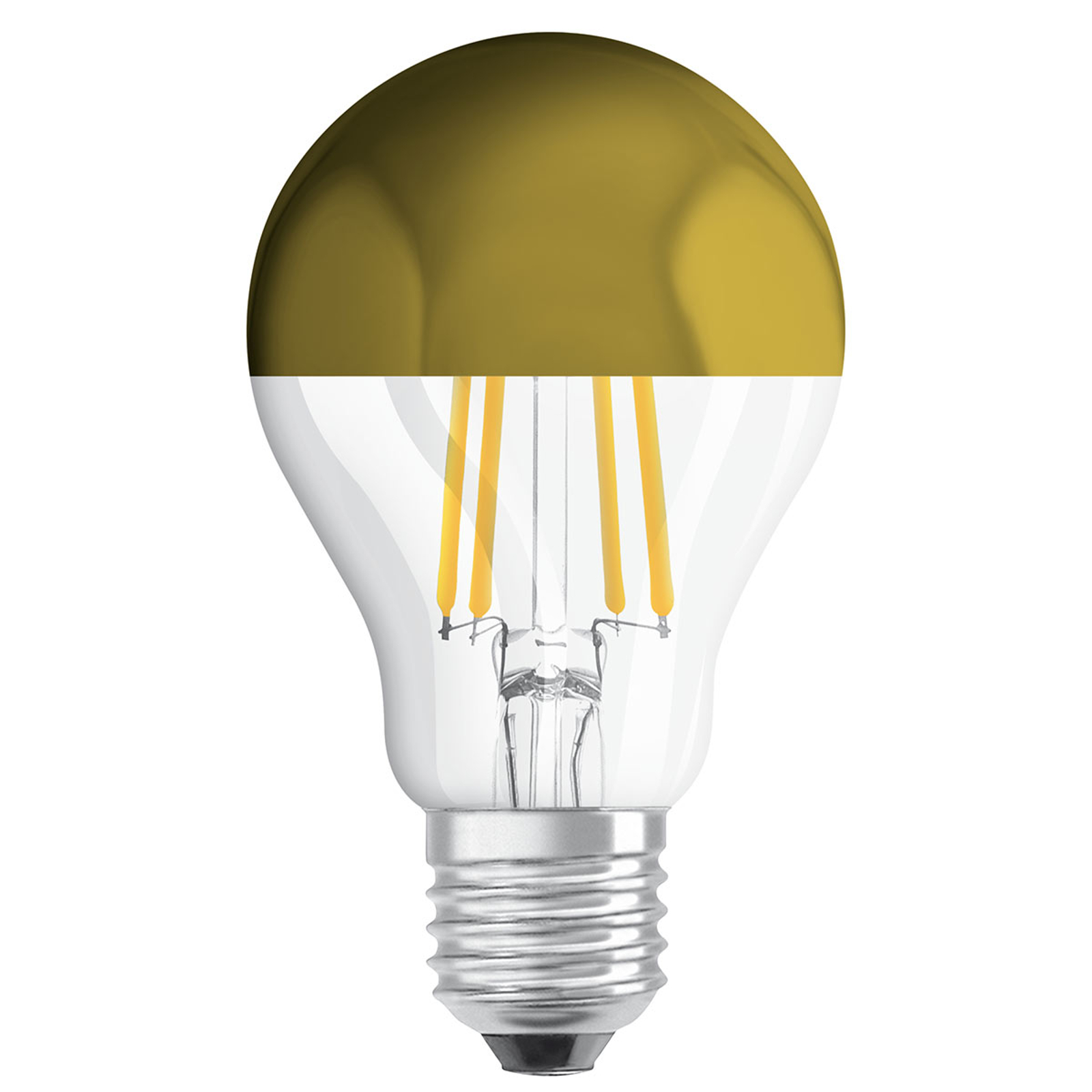 OSRAM-LED-lamppu E27 CLA Mirror gold 4W 2 700 K