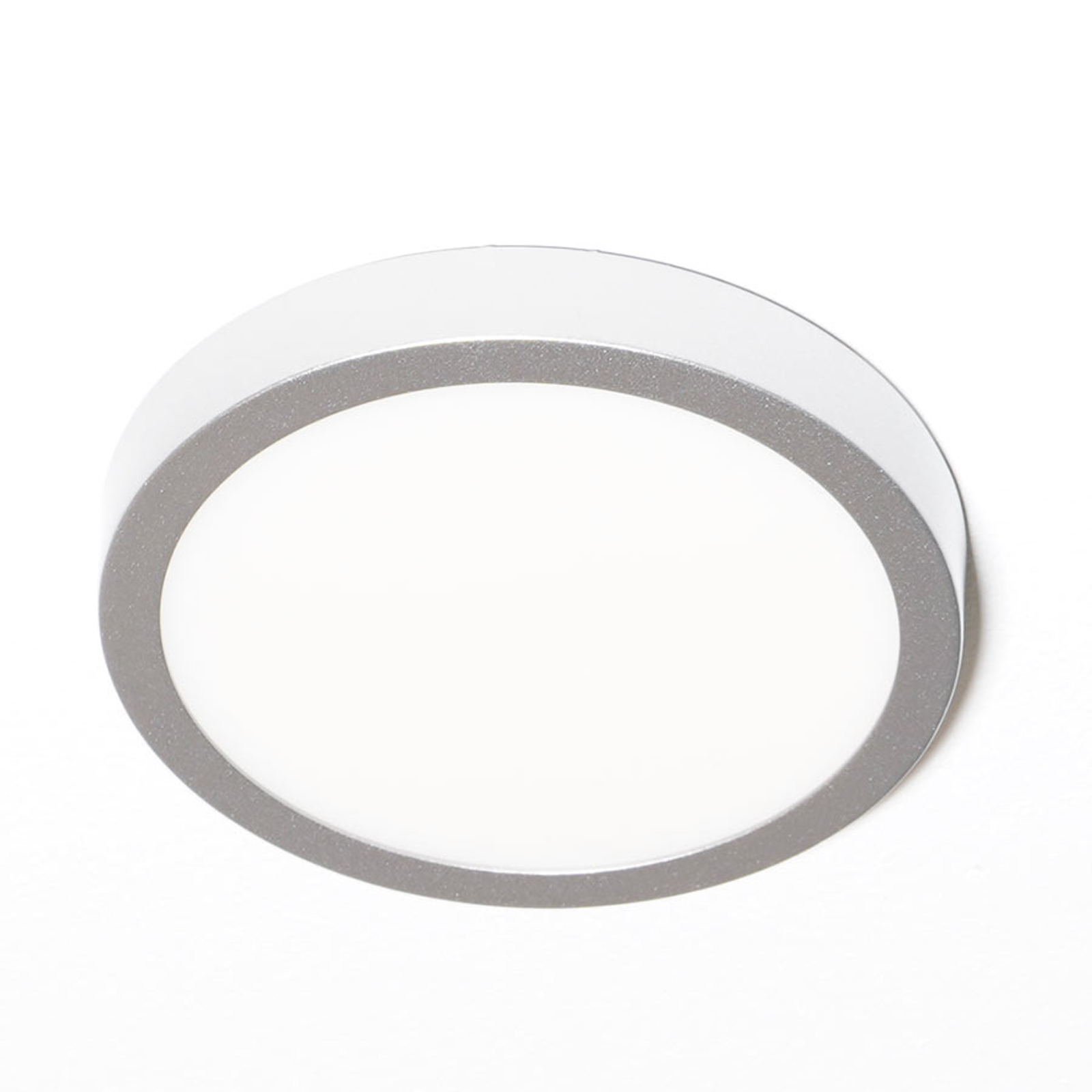 LED-kattovalaisin Vika, pyöreä, mattatitaani Ø18cm