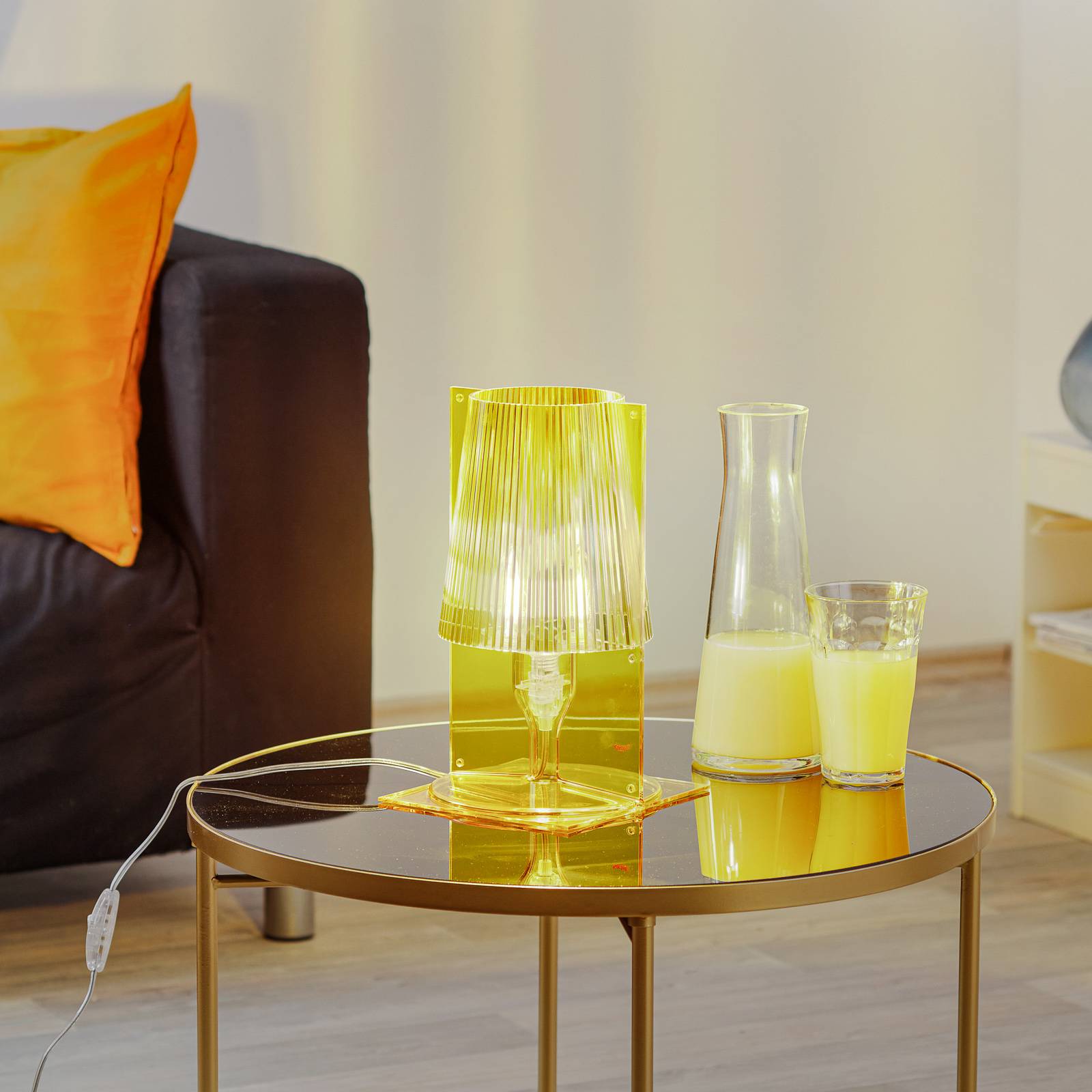 Kartell Take -pöytävalaisin, keltainen