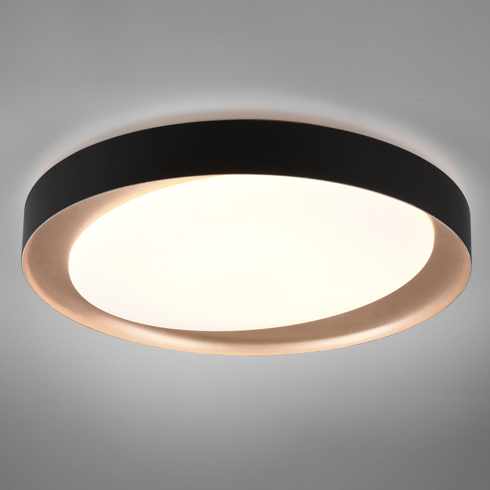 LED-kattovalaisin Zeta tunable white, musta/kulta