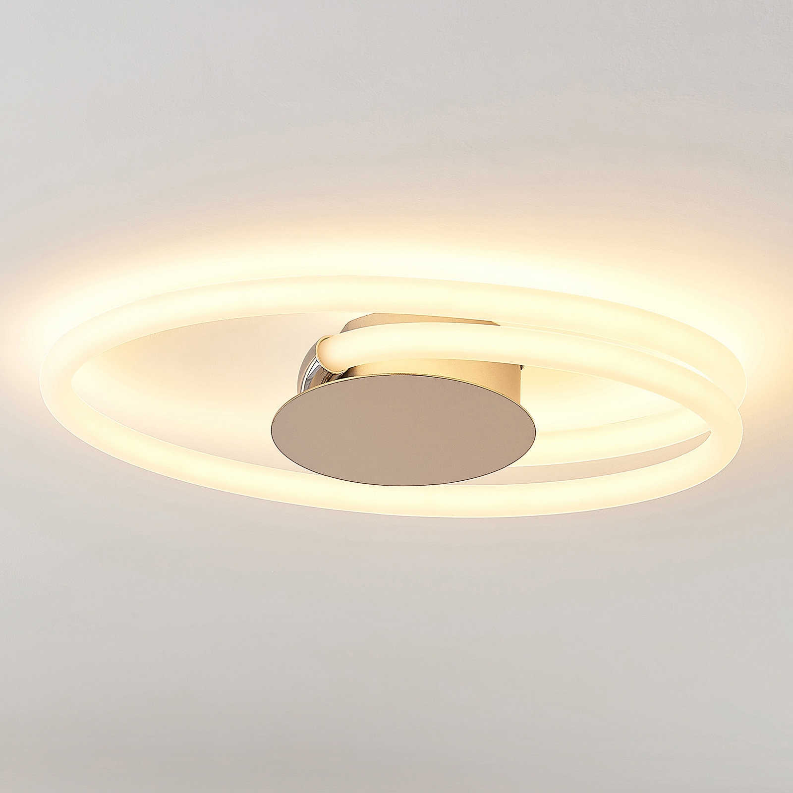 Lucande Ovala -LED-kattovalaisin, 53 cm
