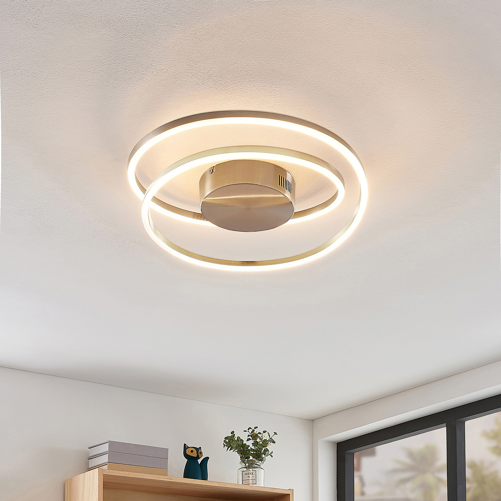 Lindby Davian LED-kattovalaisin, nikkeli
