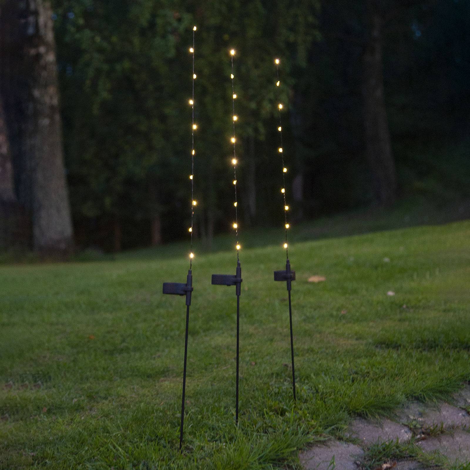 Aurinkokäyttöinen Flexy-LED-valaisin, 3 kpl