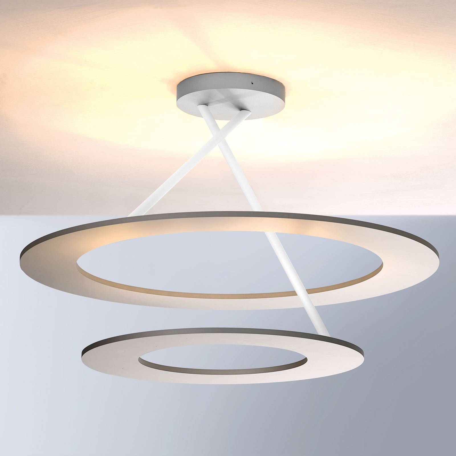 Bopp Stella LED-kattovalaisin 2 rengasta alumiini