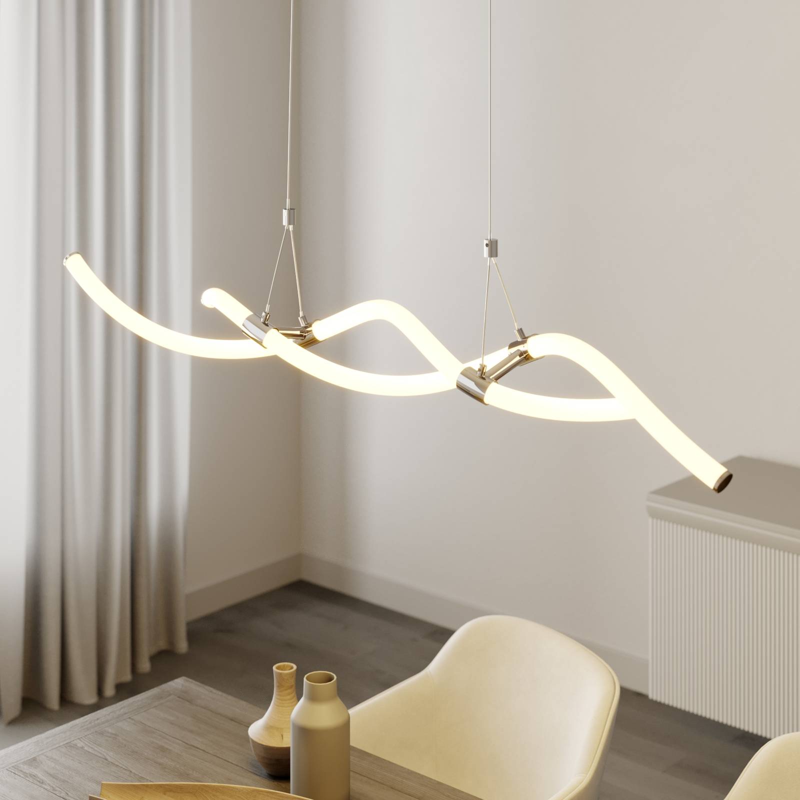 Lucande Wewa -LED-riippuvalaisin, Switch-Dim