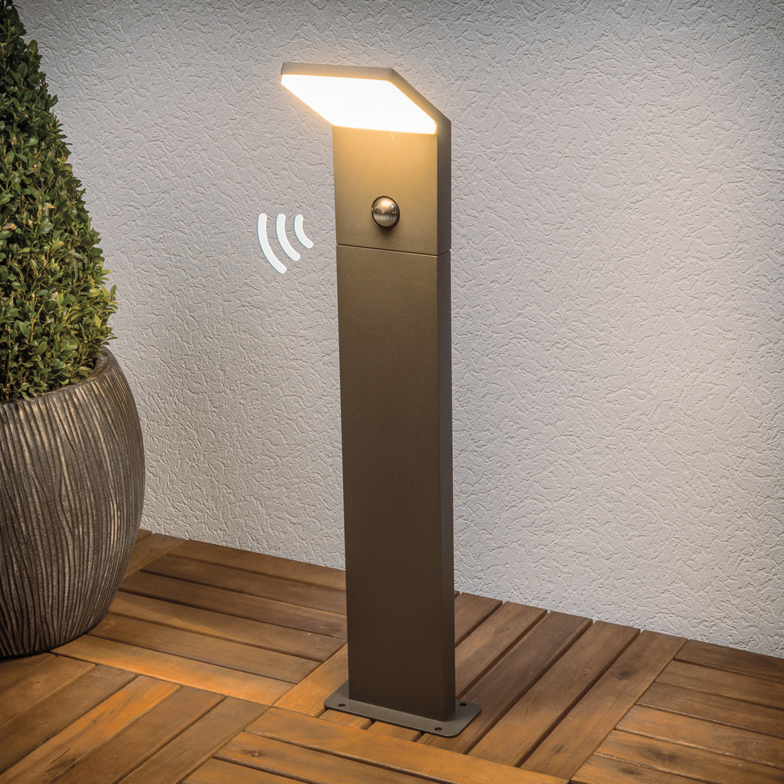 Grafiitinharmaa LED-pylväsvalaisin Nevio