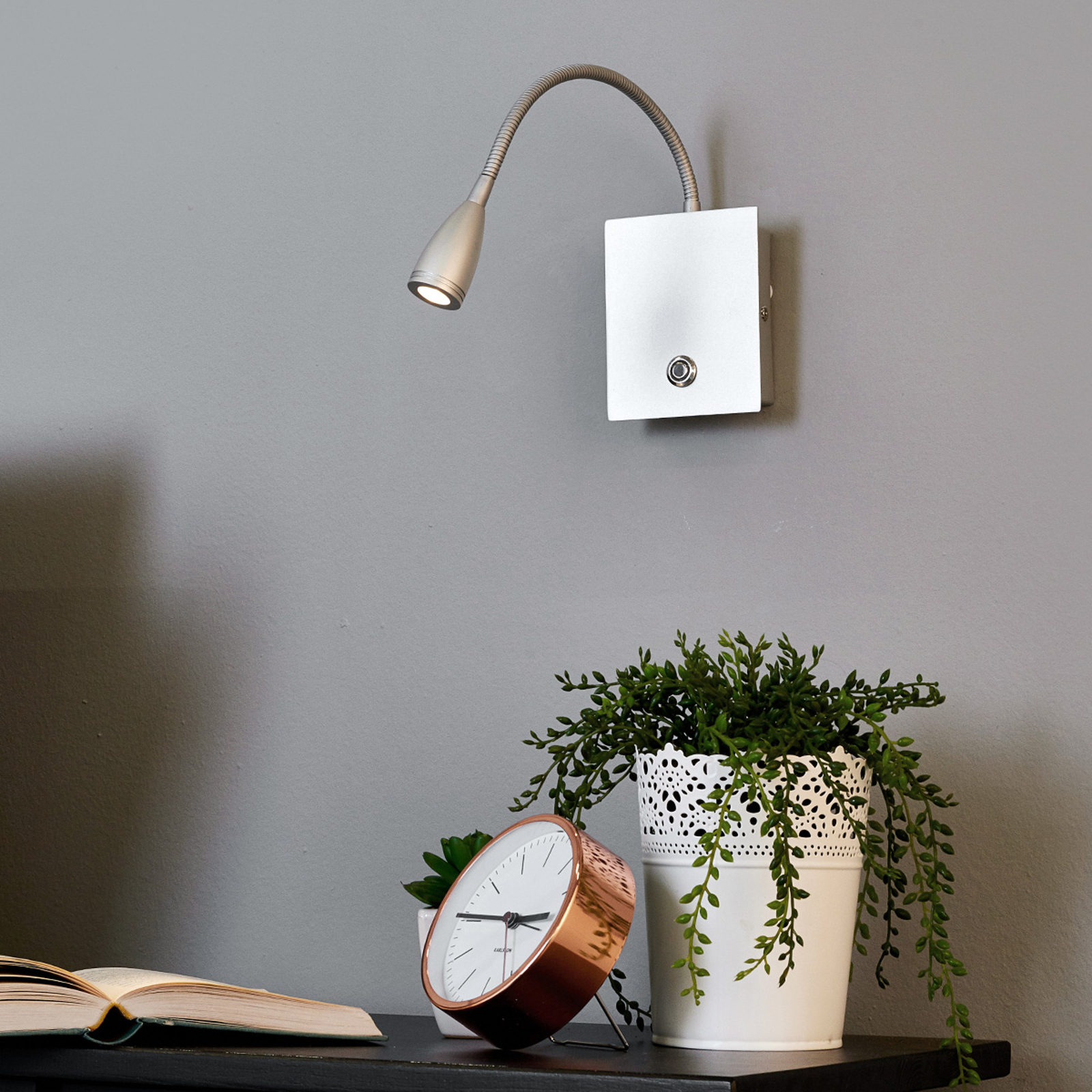 LED-seinävalaisin Torin, himmenn.,hopeanharmaa