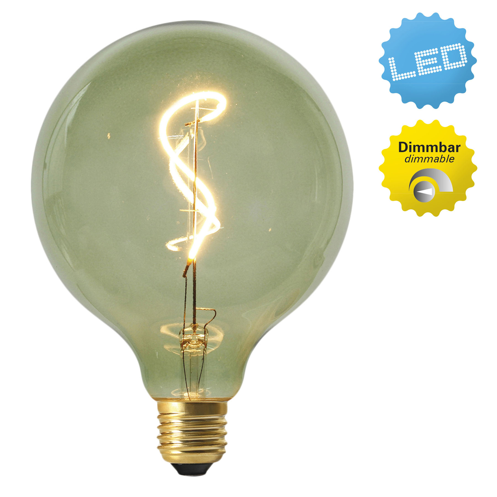 LED-globe-lamppu E27 4W 2 000 K, vihreä