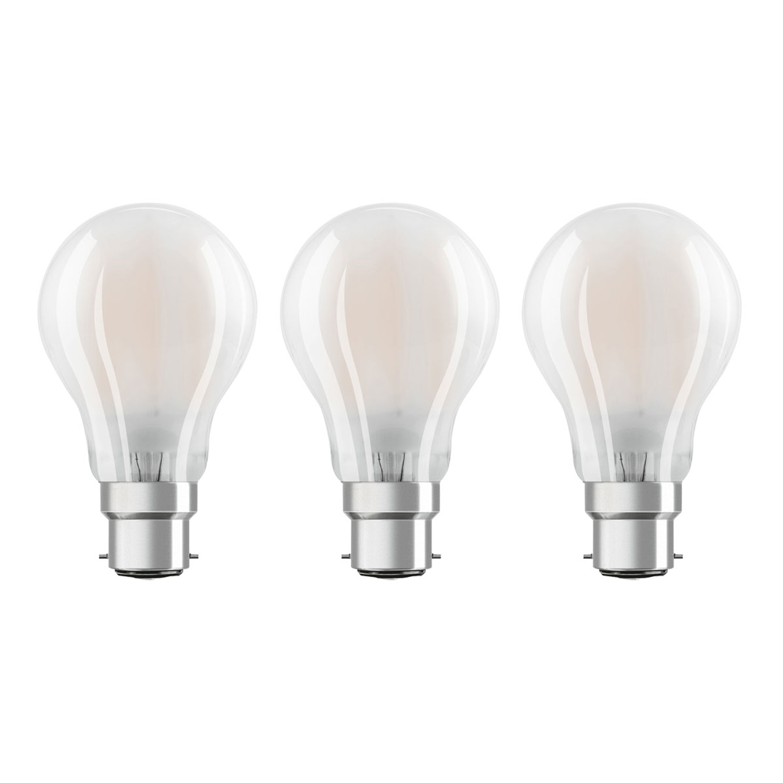 OSRAM-LED-lamppu B22d Classic 827 7W 3 kpl matta
