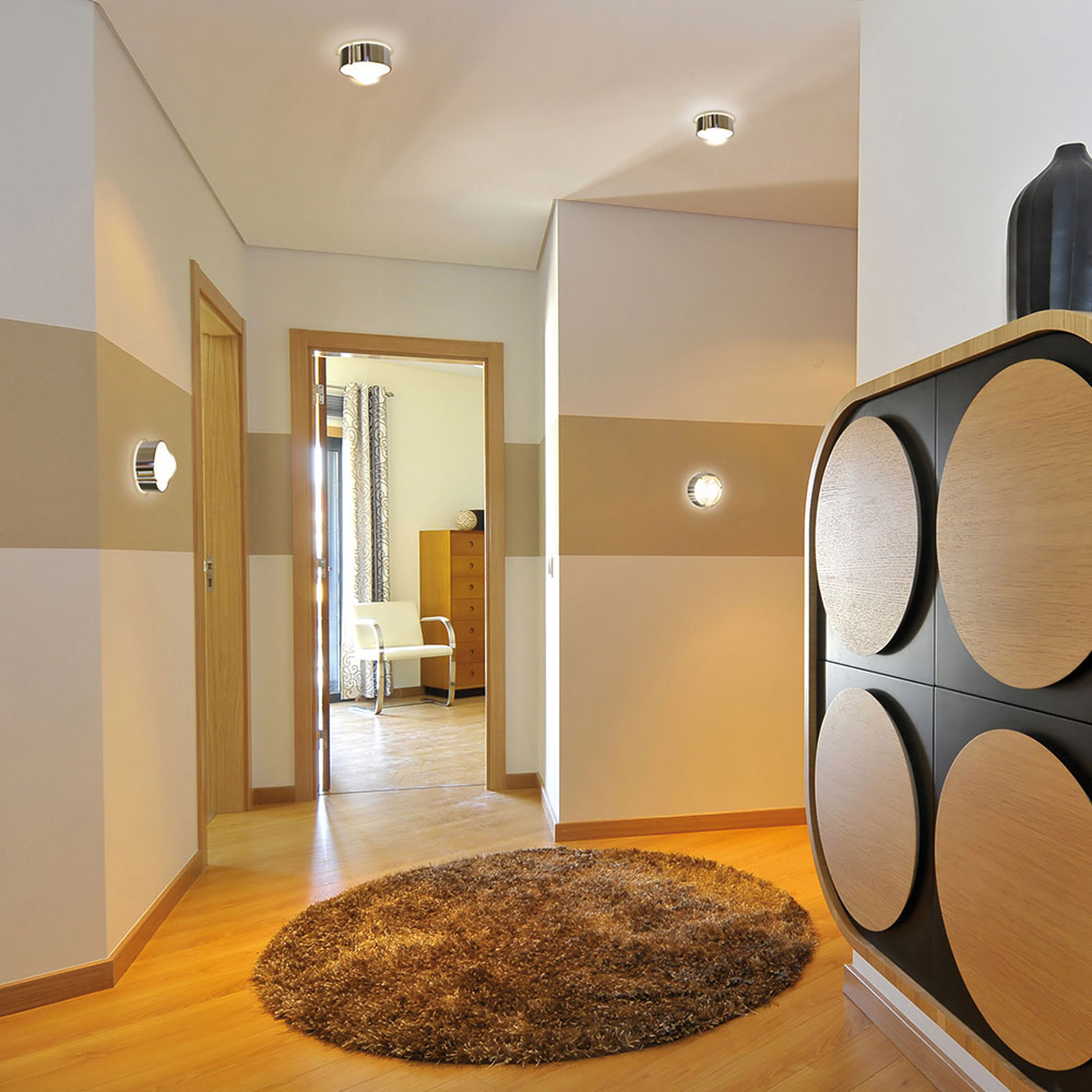 LED-kattovalaisin Puk One 2, kromi